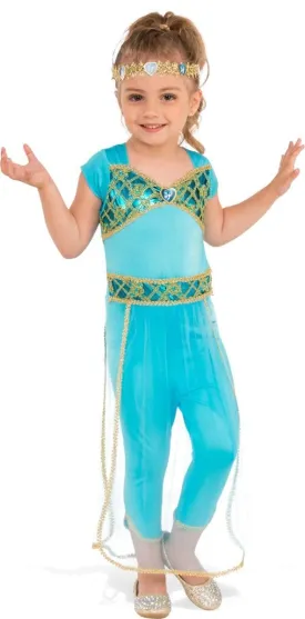 Arabian Princess Deluxe Jumpsuit Girls Fancy Dress Costume