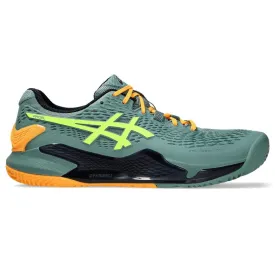 ASICS MEN'S GEL-RESOLUTION 9 PADEL SHOES CELADON/SAFETY YELLOW