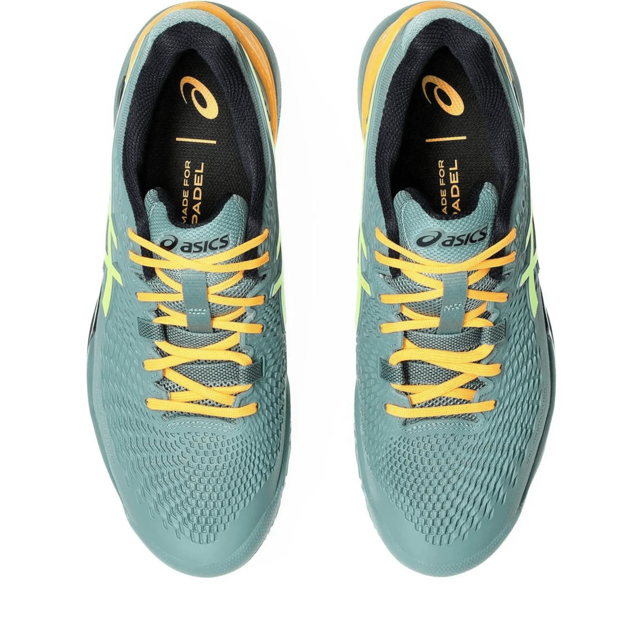 ASICS MEN'S GEL-RESOLUTION 9 PADEL SHOES CELADON/SAFETY YELLOW