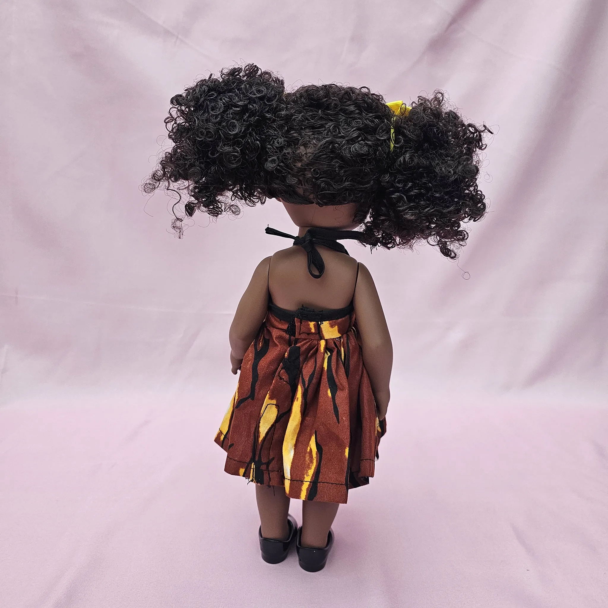 Black Doll - Afro Hair doll - Afro Doll Ankara Doll Dress - 1