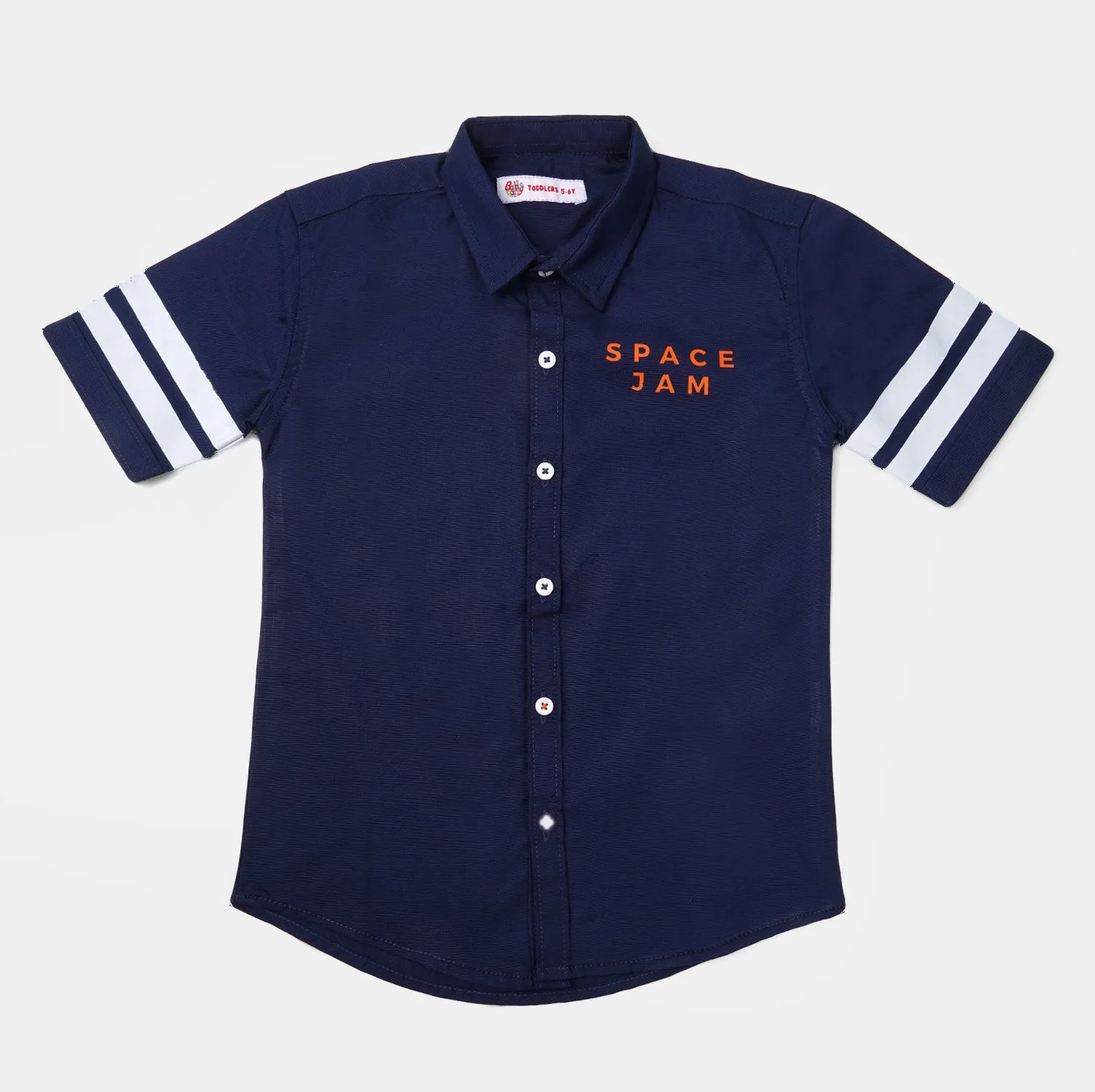 Boys Cotton Casual Shirt Space Jam - NAVY