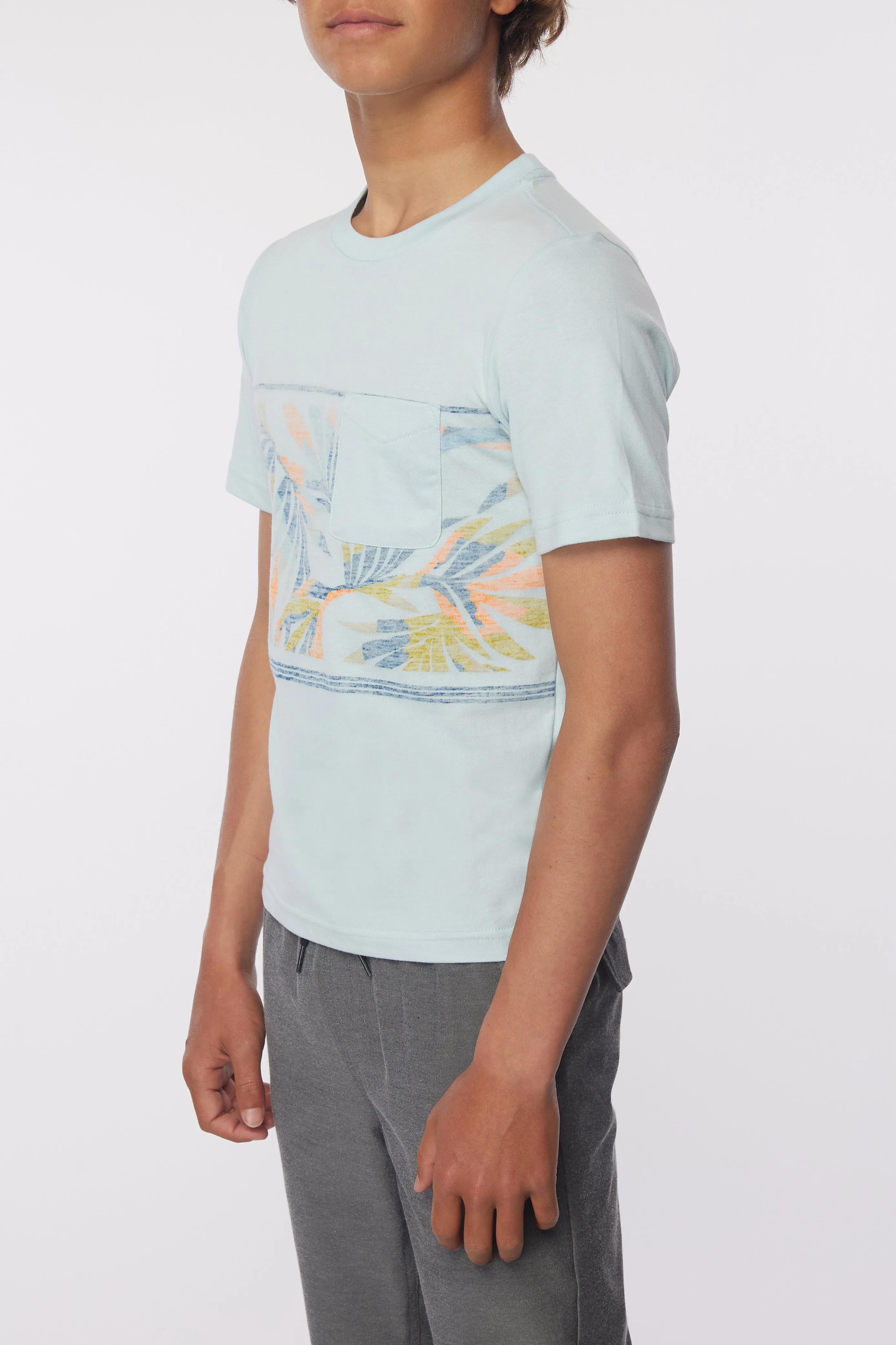 BOYS HEIST PRINT POCKET TEE