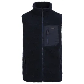 Buckless Mens Fleece Gilet in Navy