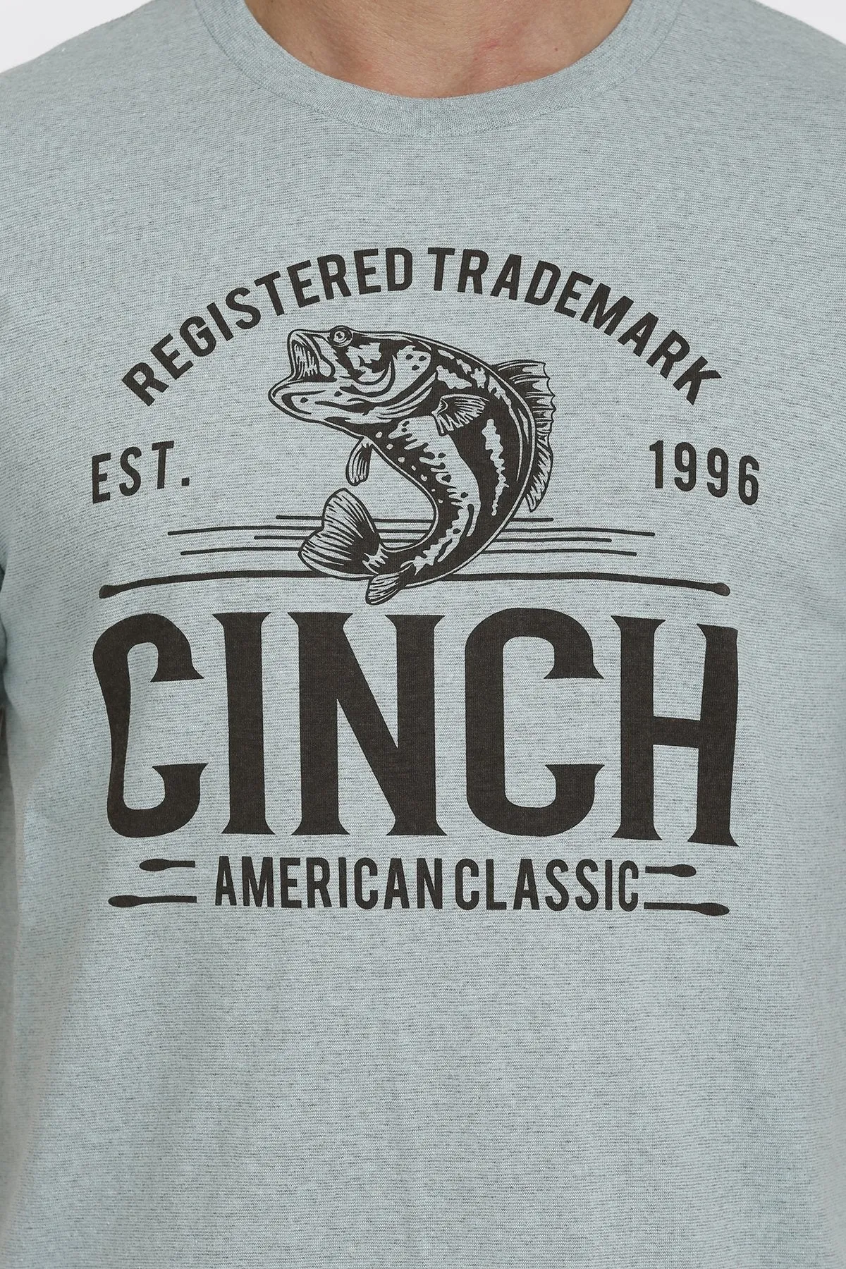 Cinch Mens American Classic T Shirt - Light Blue - MTT1690481