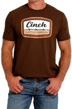 Cinch Mens Cattle Company Tee - Brown - MTT1690583