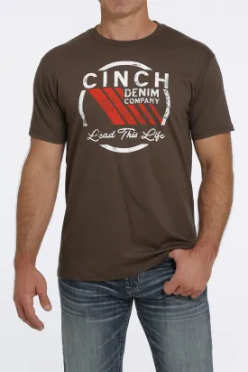 Cinch Mens Lead This Life Tee - Brown - MTT1690504