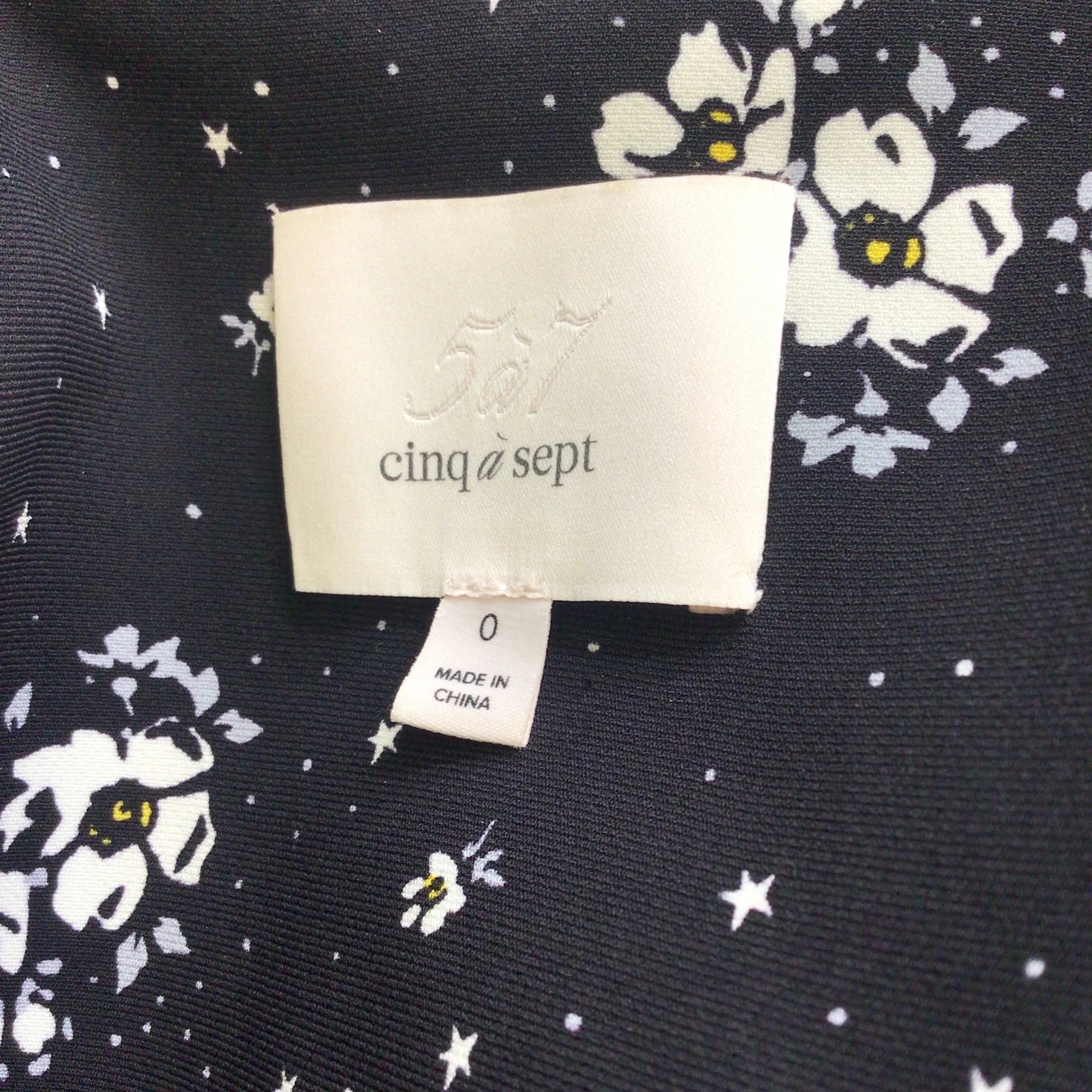 Cinq a Sept Black / White Stardust Onyx Floral Blazer