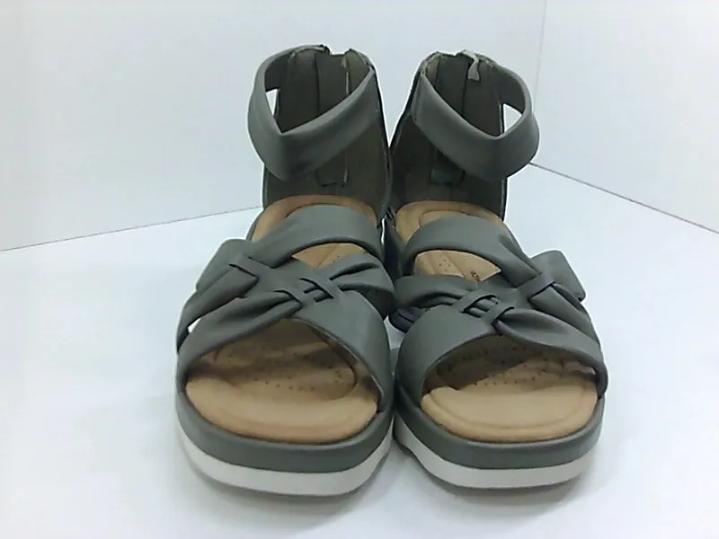 Clarks Womens Clara Rae Wedge Open Toe Casual Platform Sandals 6 Pair of Shoes