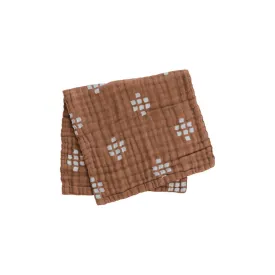 Cotton Muslin Burp Cloth, Chestnut Textiles