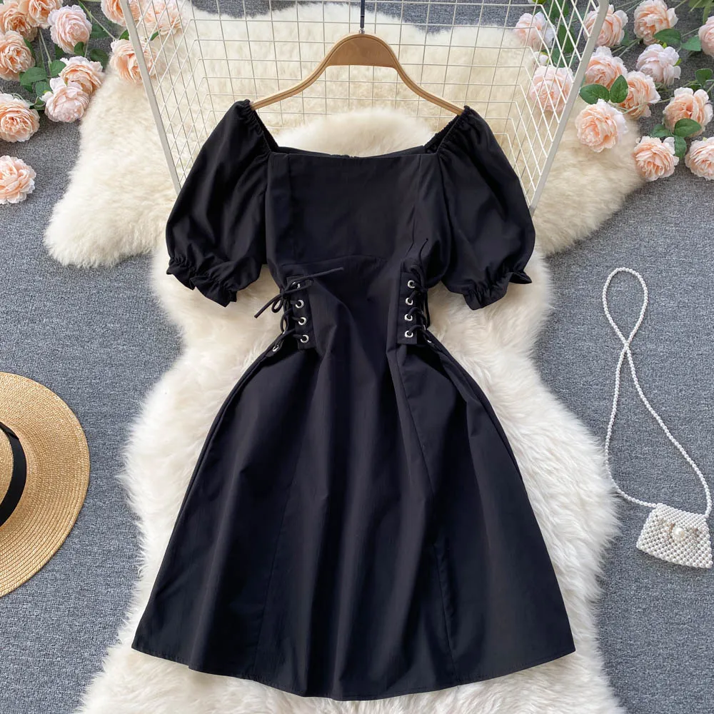 Cute A line lace up dress fashion dress    S434