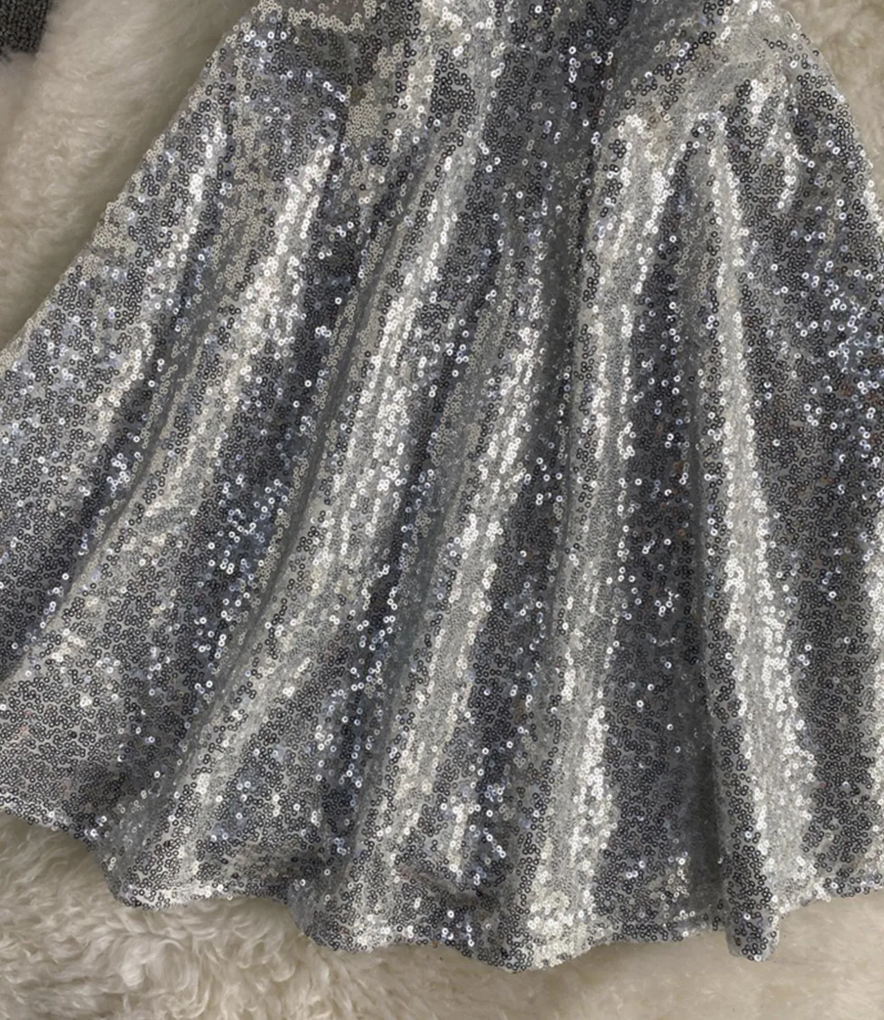 Cute A line sequins short dress   S113