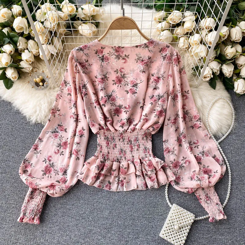 Cute Printed Long Sleeve Top     S136