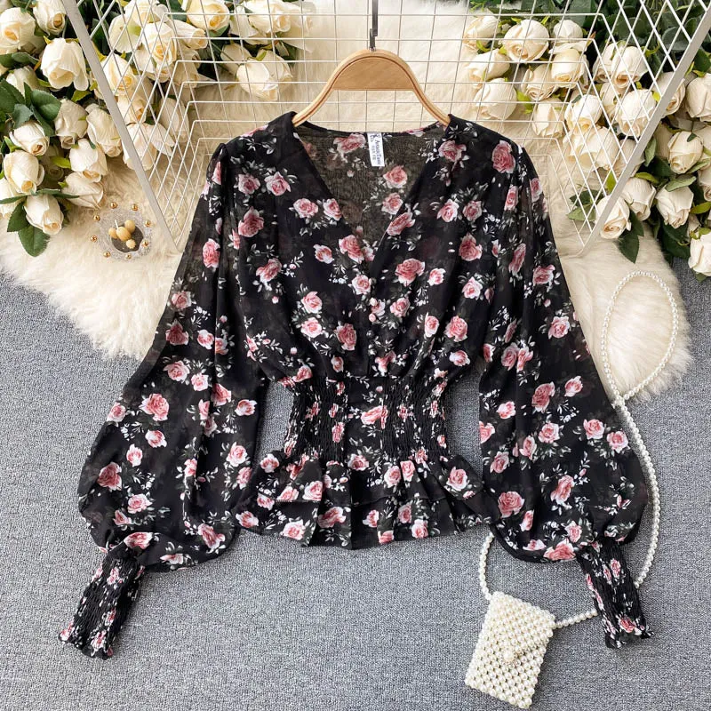 Cute Printed Long Sleeve Top     S136