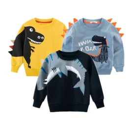 Dinosaur Printed Cartoon Long Sleeved Comfortable Sweaters For Boys