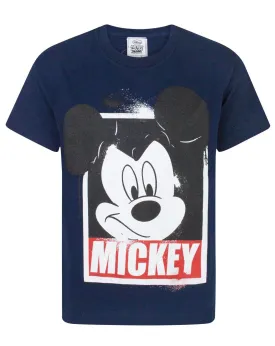 Disney Mickey Mouse Boys Blue Short Sleeved T-Shirt