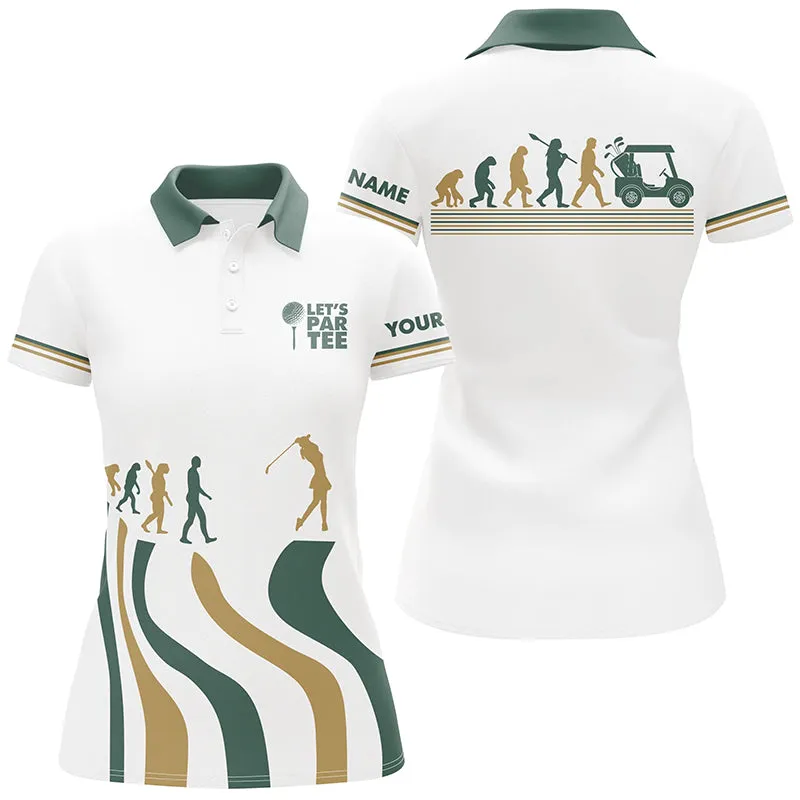 Evolution Of The Golf White Sleeveless Polo Shirt Lets Par Tee Custom Golf Shirts For Women Golf Gift