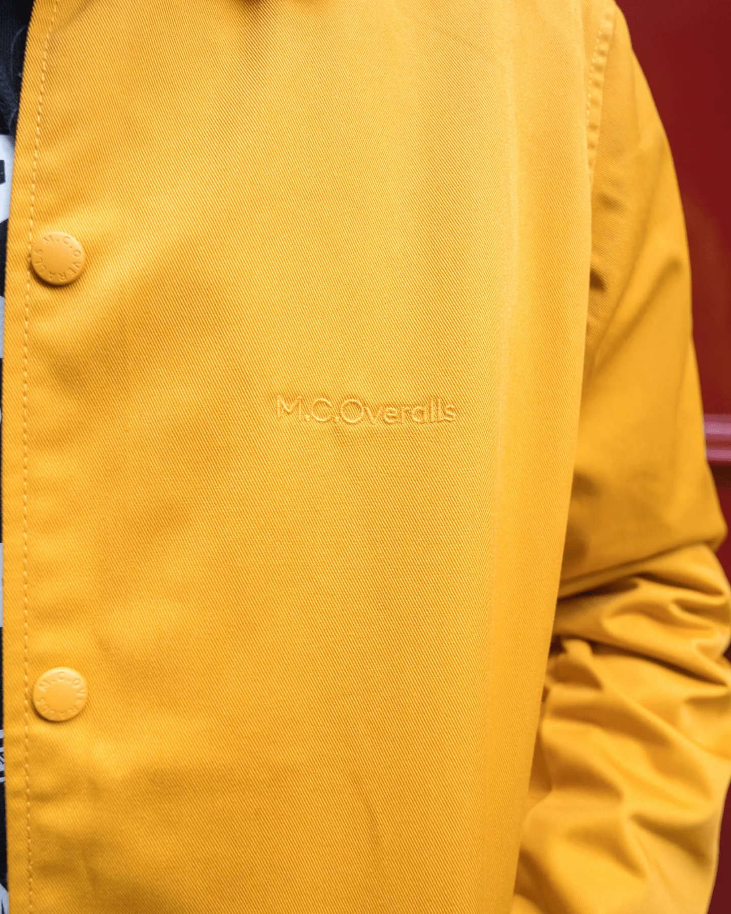 Fitted Coach Jacket Mustard Yellow