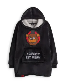 Five Nights At Freddy's Boys Black Blanket Hoodie