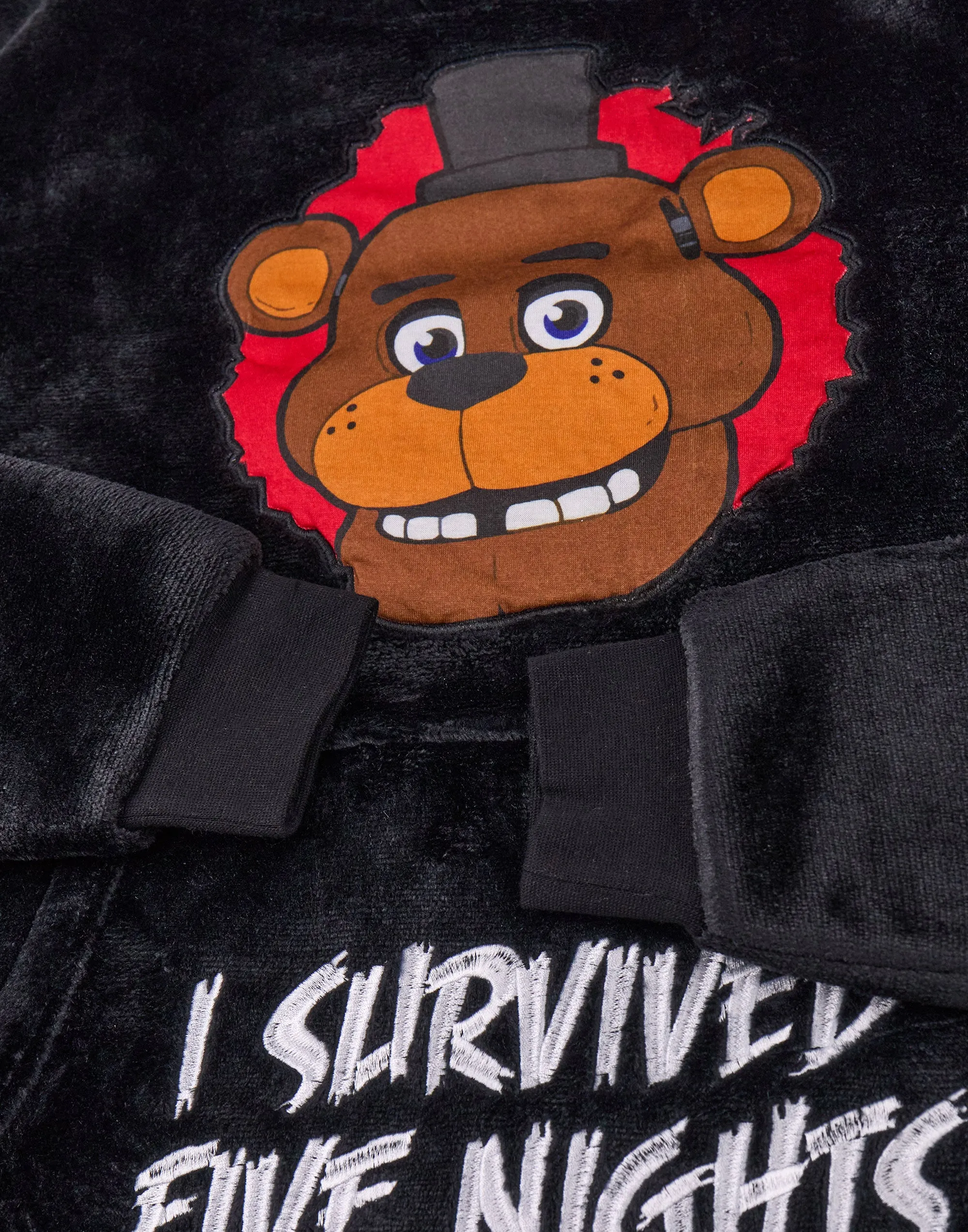 Five Nights At Freddy's Boys Black Blanket Hoodie