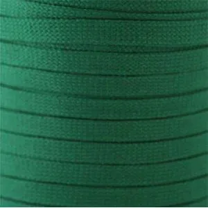 Flat Tubular Athletic Laces Custom Length with Tip - Kelly Green (1 Pair Pack) Shoelaces