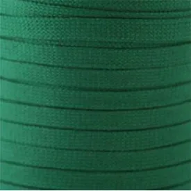 Flat Tubular Athletic Laces Custom Length with Tip - Kelly Green (1 Pair Pack) Shoelaces