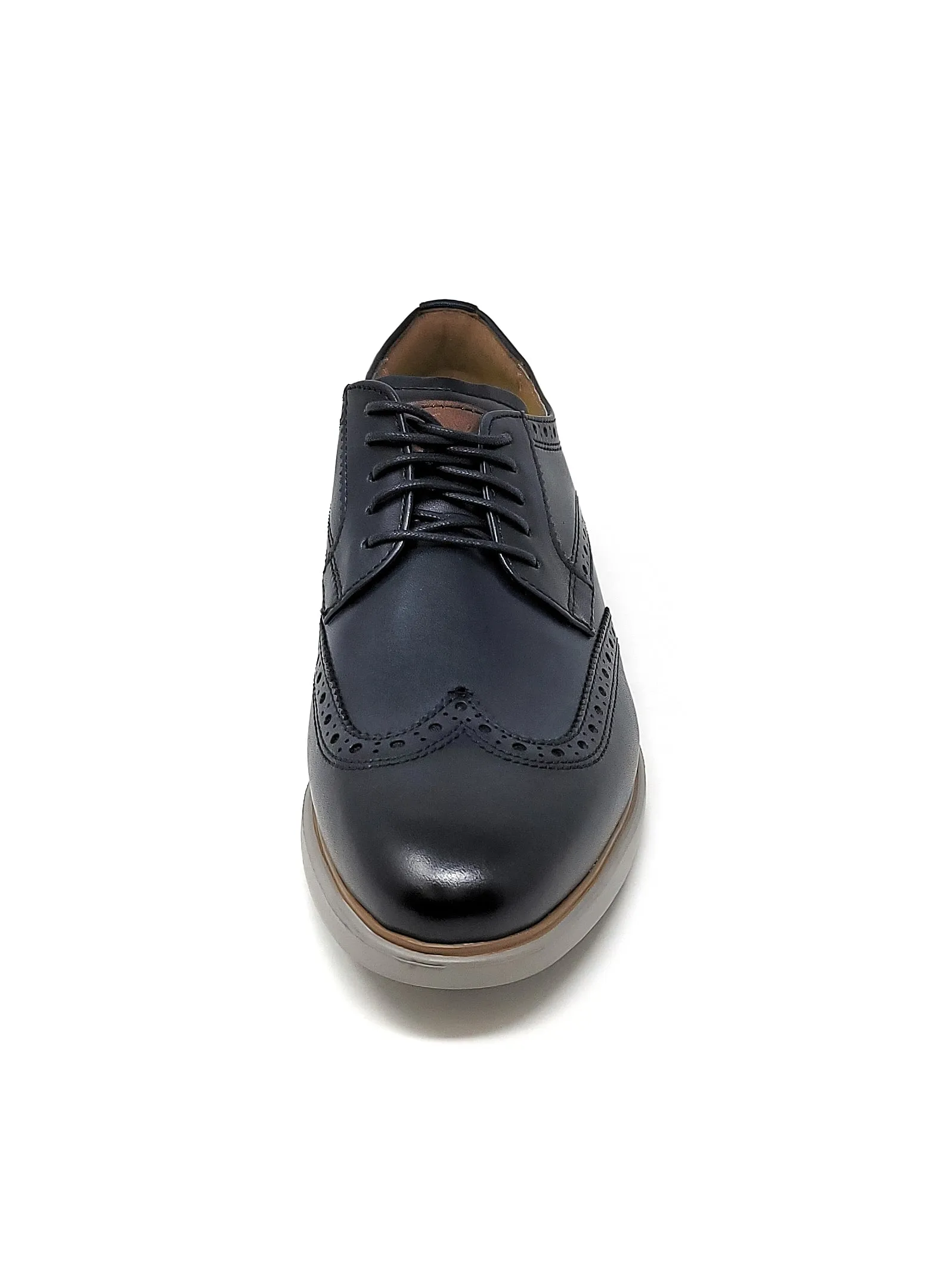 Florsheim Fuel WingTip Oxford Wide Navy/Grey Men's Shoes