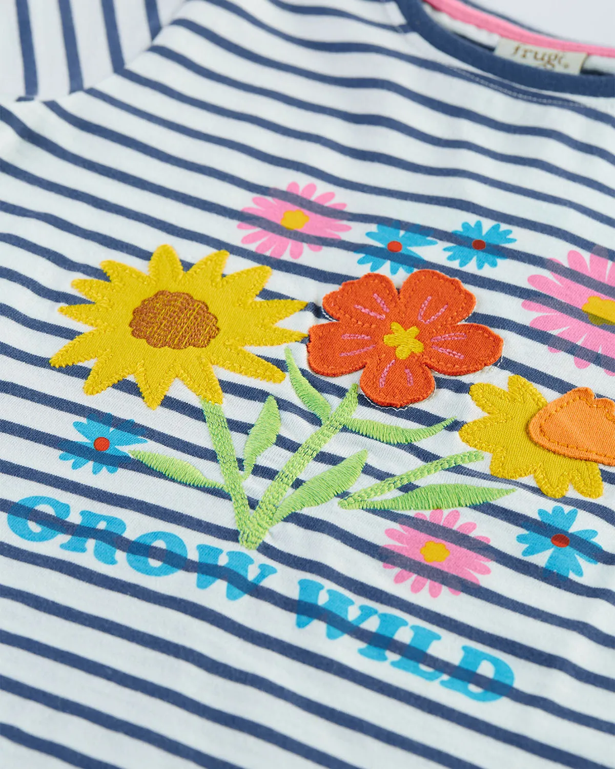 Frugi Elise Applique T-Shirt - Grow Wild