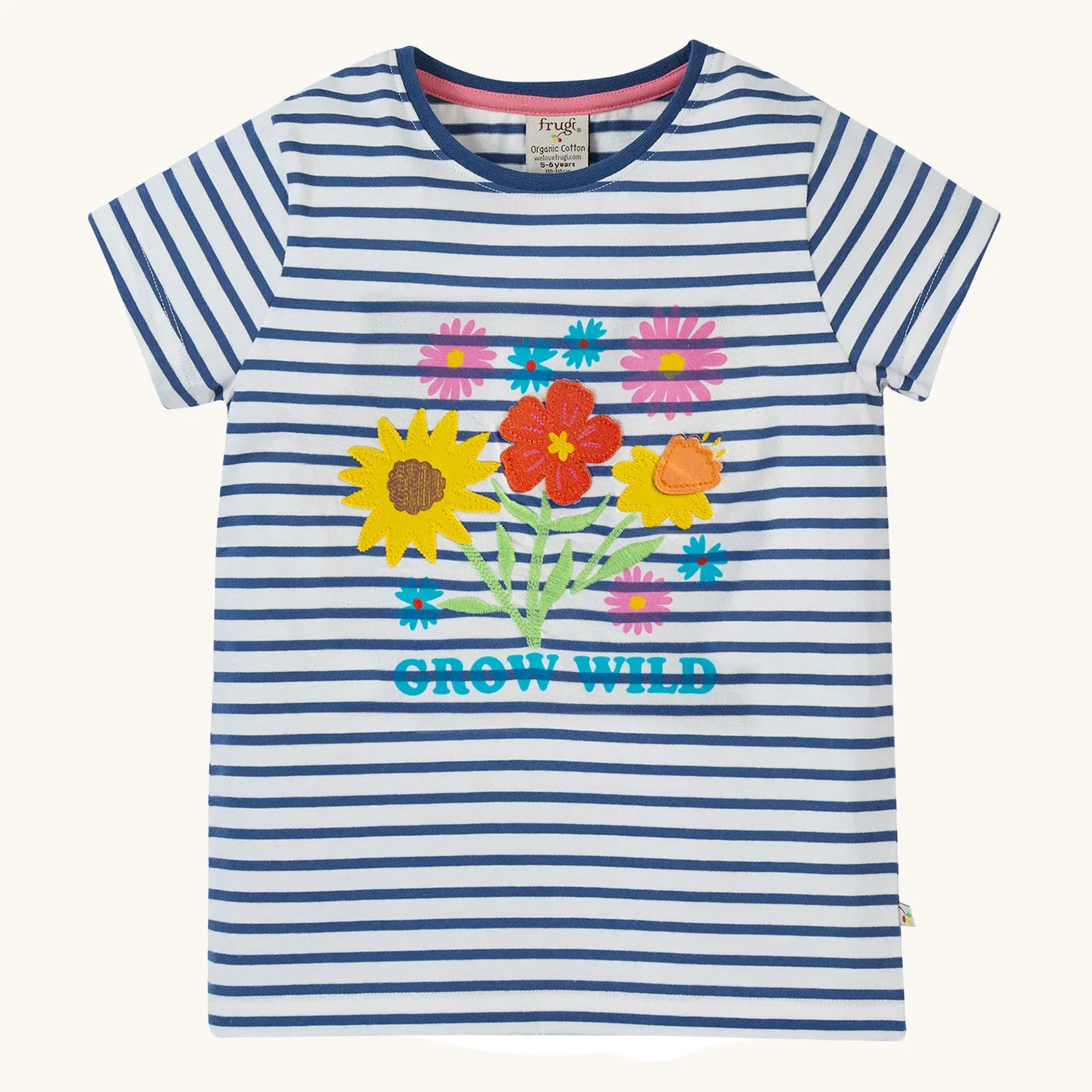 Frugi Elise Applique T-Shirt - Grow Wild