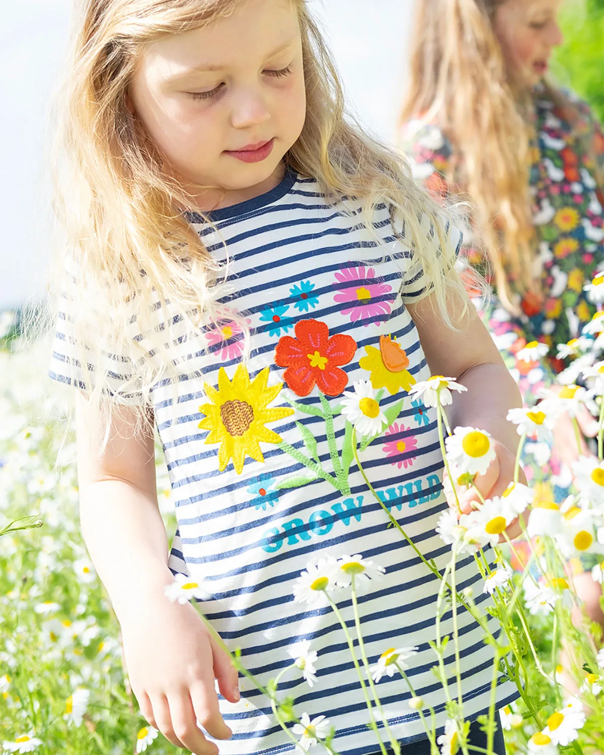 Frugi Elise Applique T-Shirt - Grow Wild