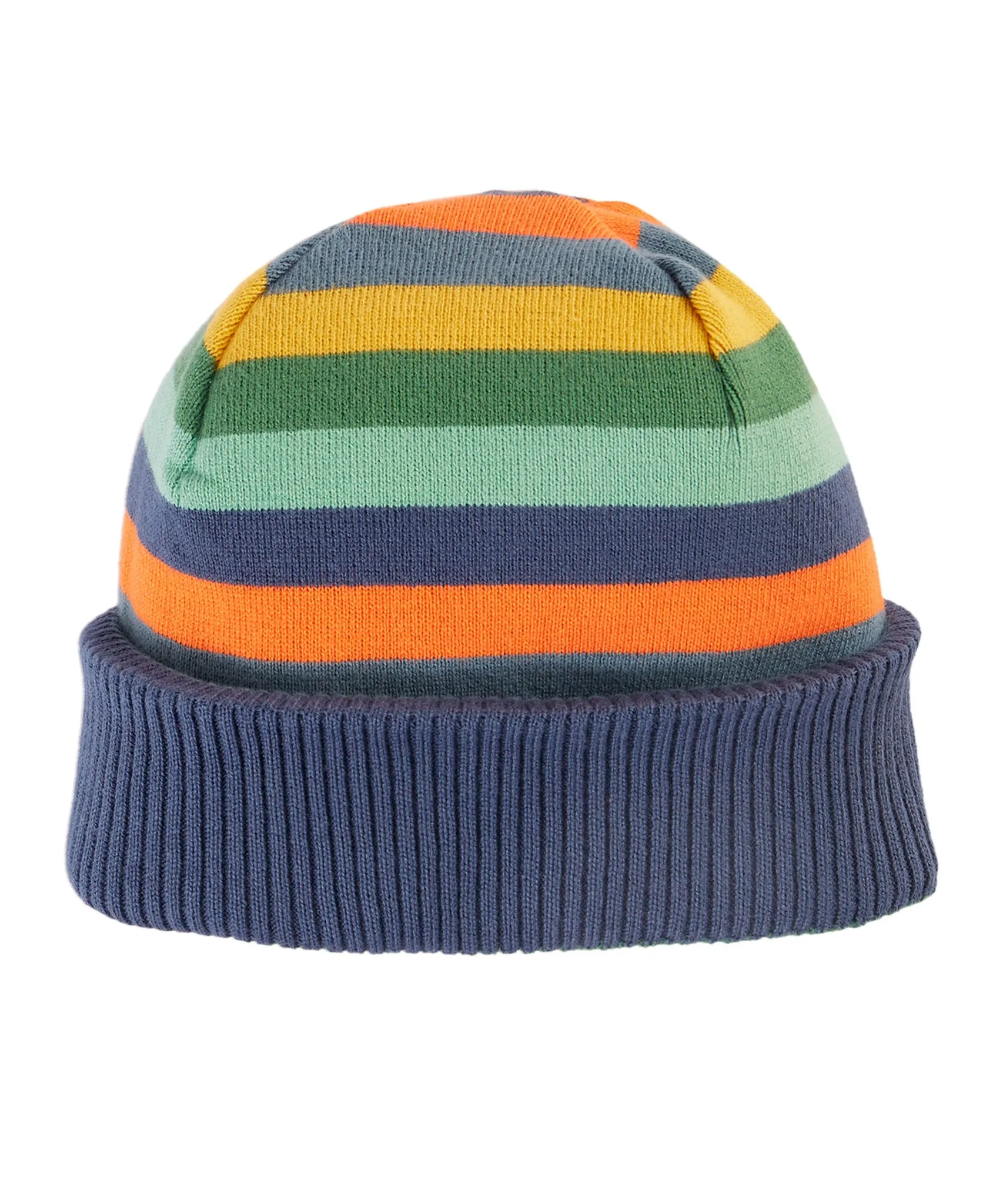 Frugi Voyager Reversible Hat - Navy Blue/Mountains