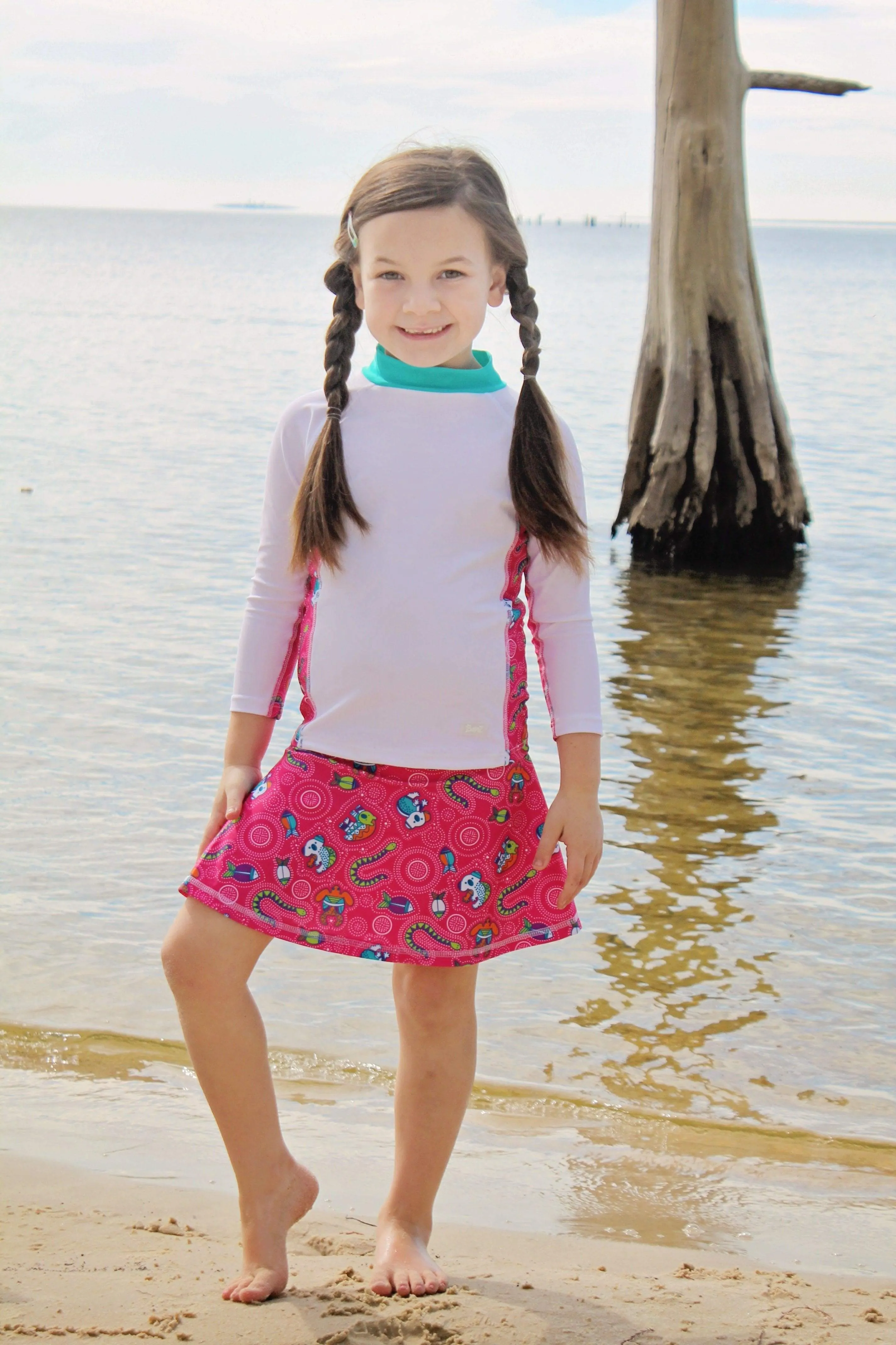 Girls 2 Long Sleeve Rashguard Set