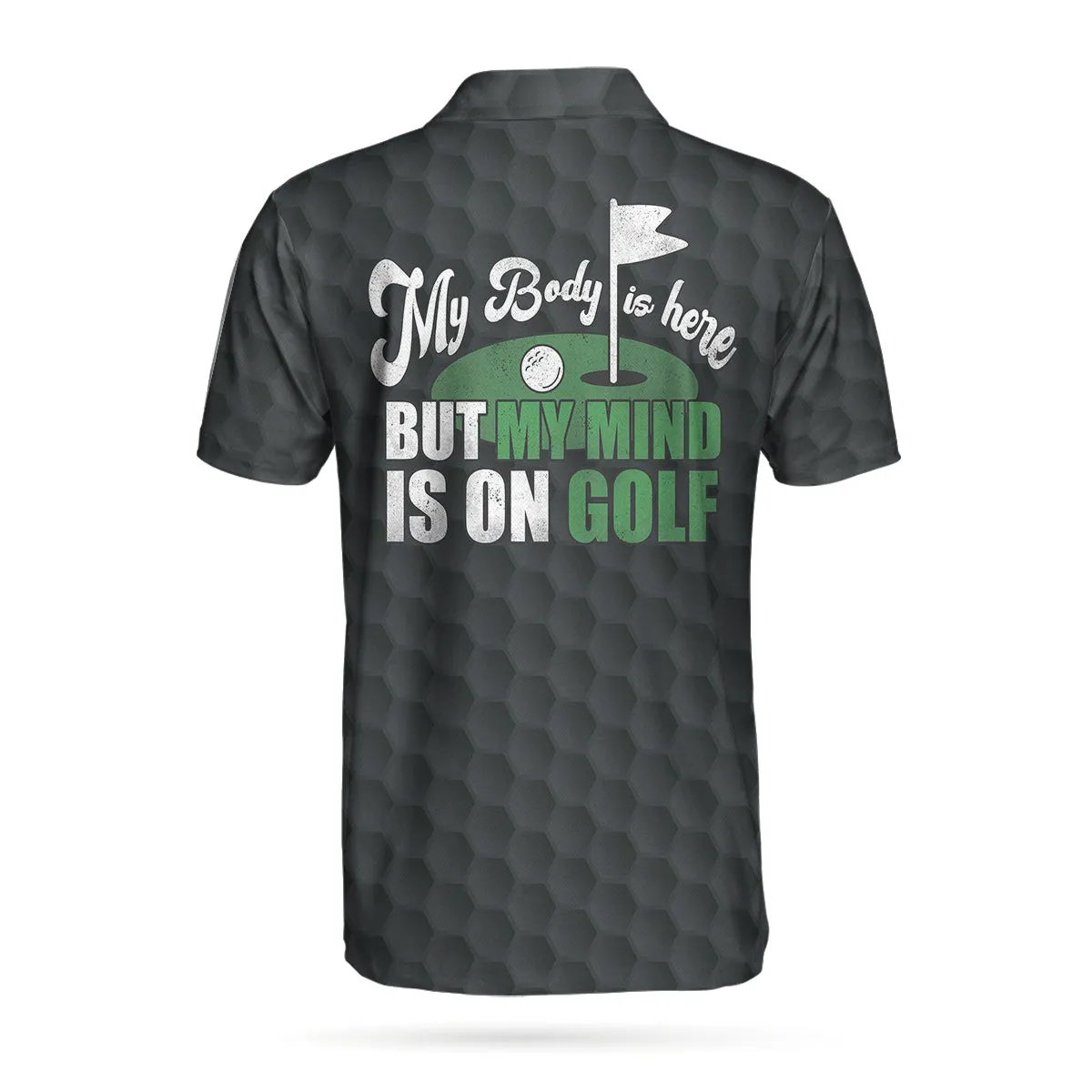 Gopher My Mind Is On Golf Custom Polo Shirt, Personalized Golf Shirt For Men, Cool Gift For Golfers Coolspod