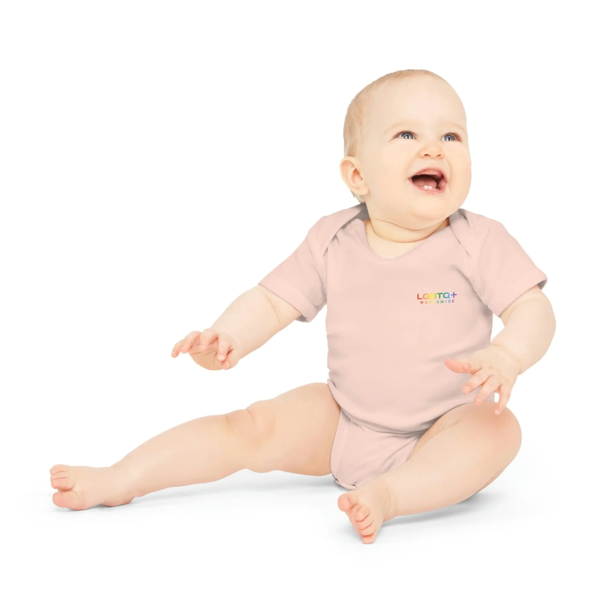 ,,HAPPY ALIEN" Baby Organic Short Sleeve Bodysuit