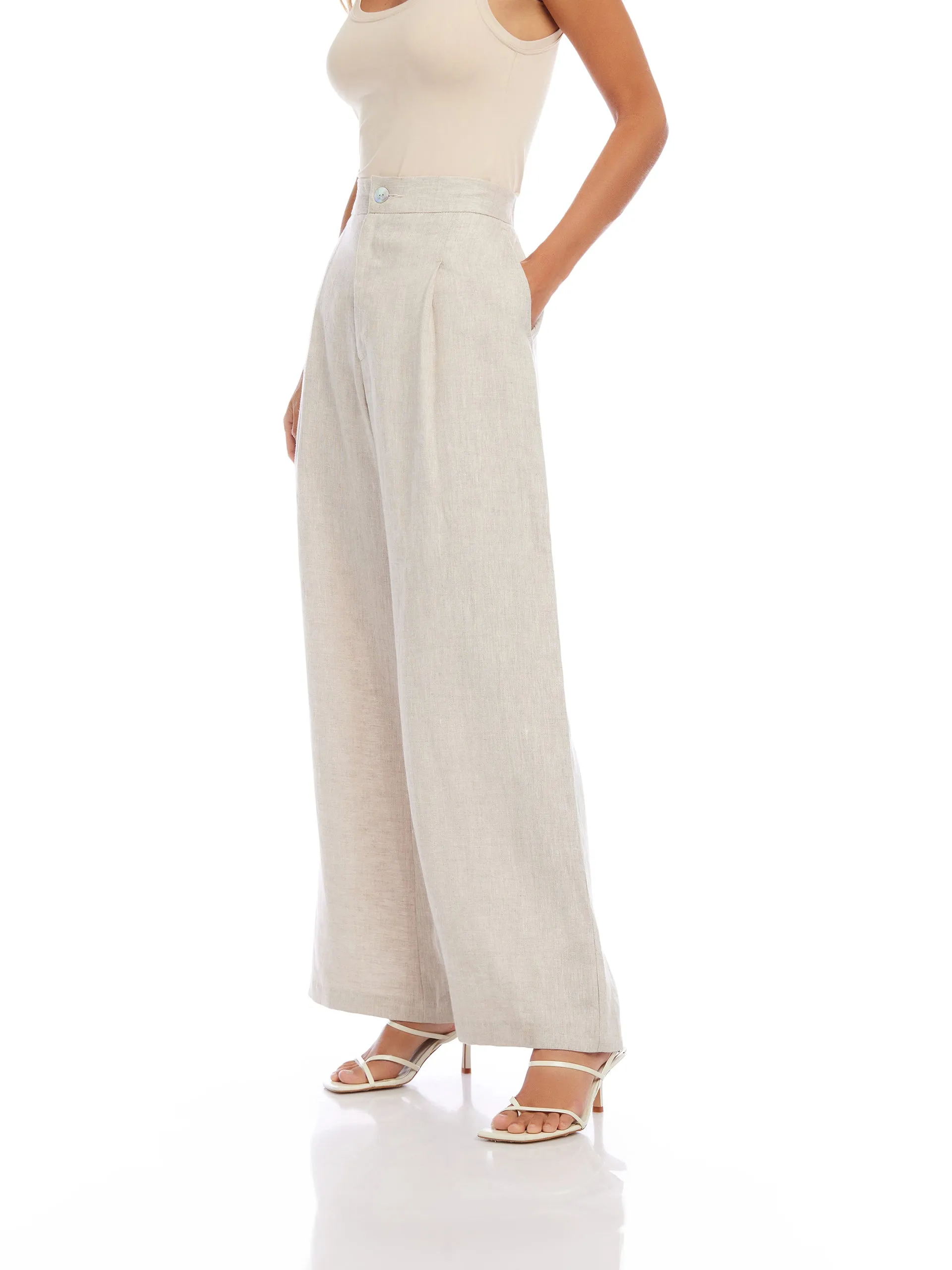 HIGH WAIST PANTS - OAT