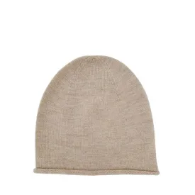 Hvid Knitted Beanie Efa - Sand