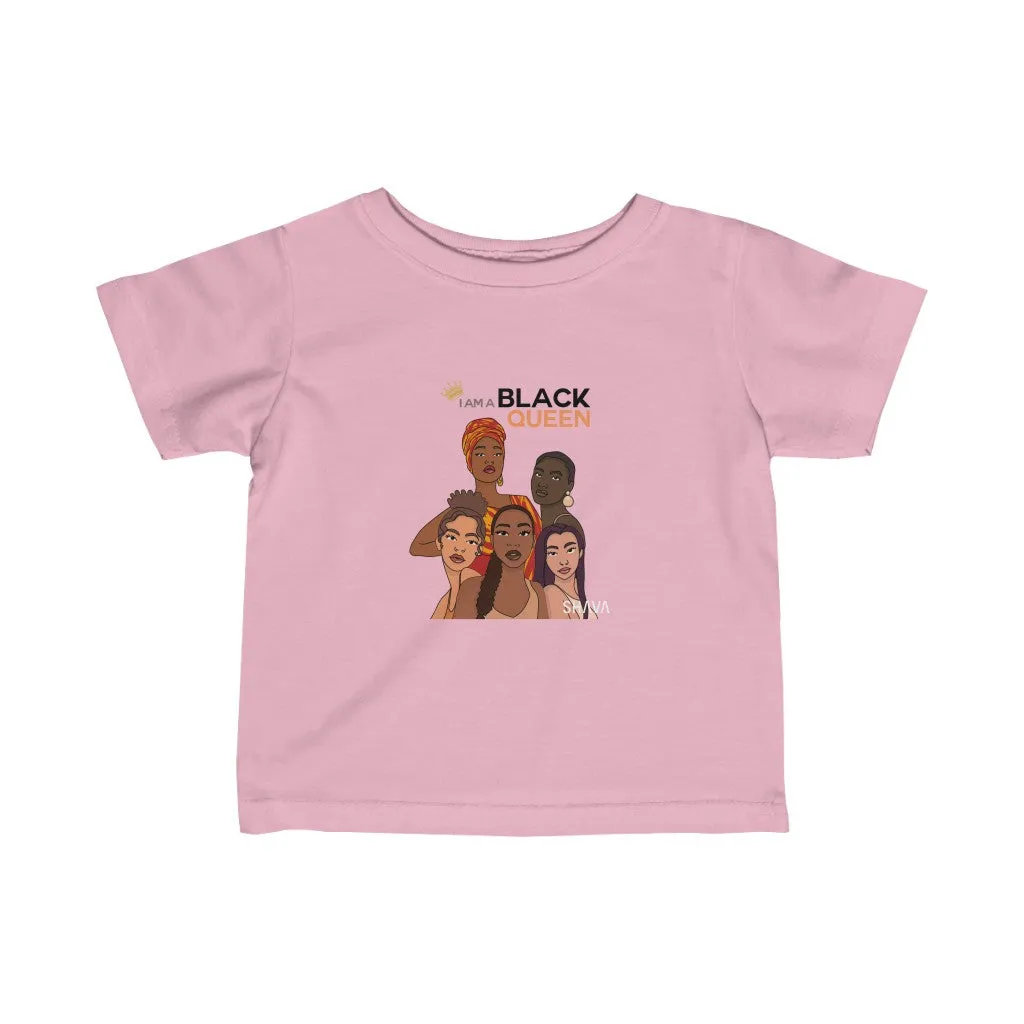 IAC  KIDS T-Shirts  Infant Fine Jersey Tee/ I am Black Queen