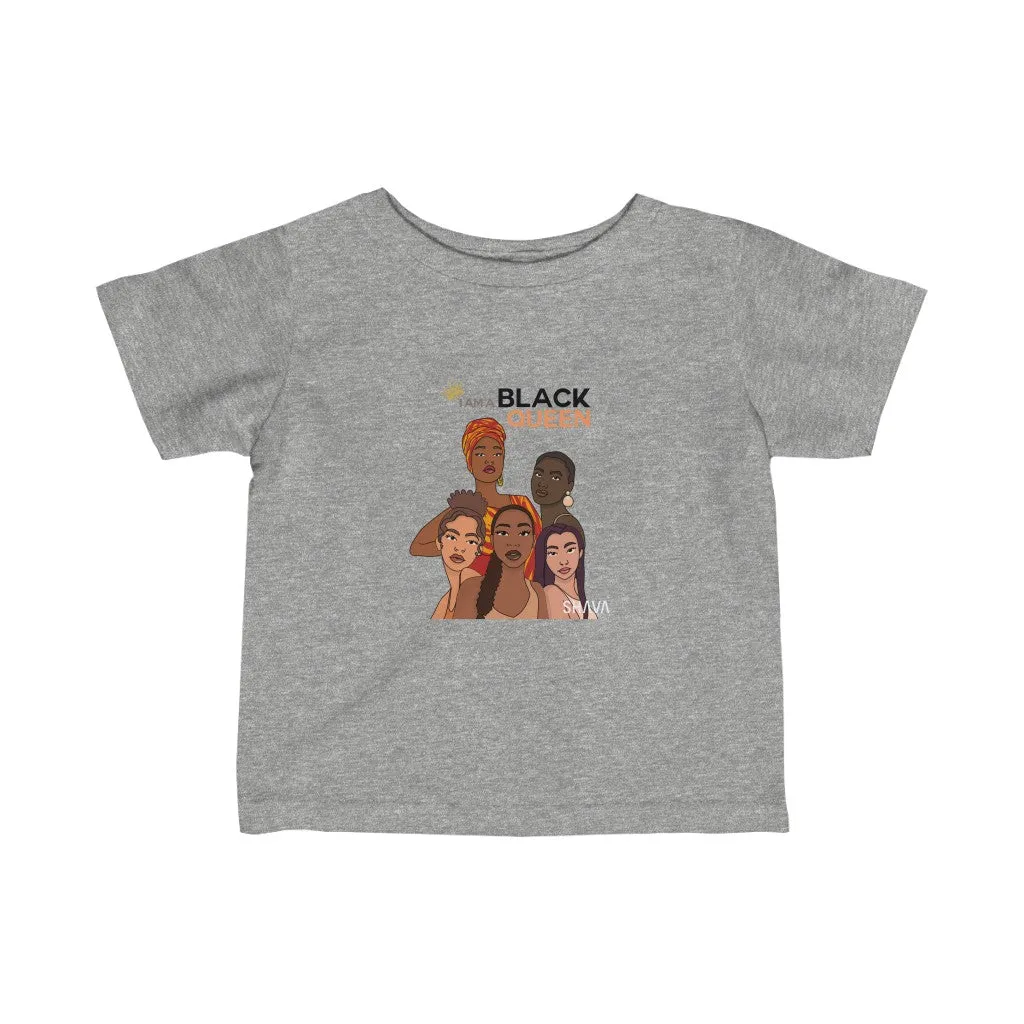 IAC  KIDS T-Shirts  Infant Fine Jersey Tee/ I am Black Queen