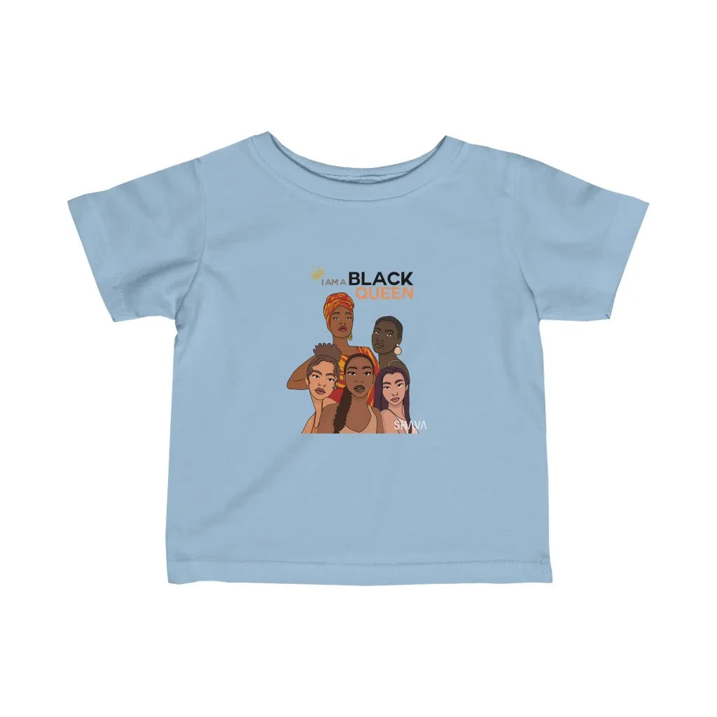 IAC  KIDS T-Shirts  Infant Fine Jersey Tee/ I am Black Queen