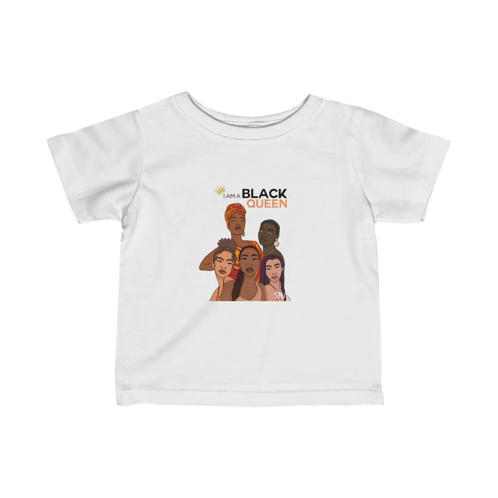 IAC  KIDS T-Shirts  Infant Fine Jersey Tee/ I am Black Queen