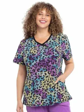 Infinity Women's Mock Wrap Print Top | Wild Mesh