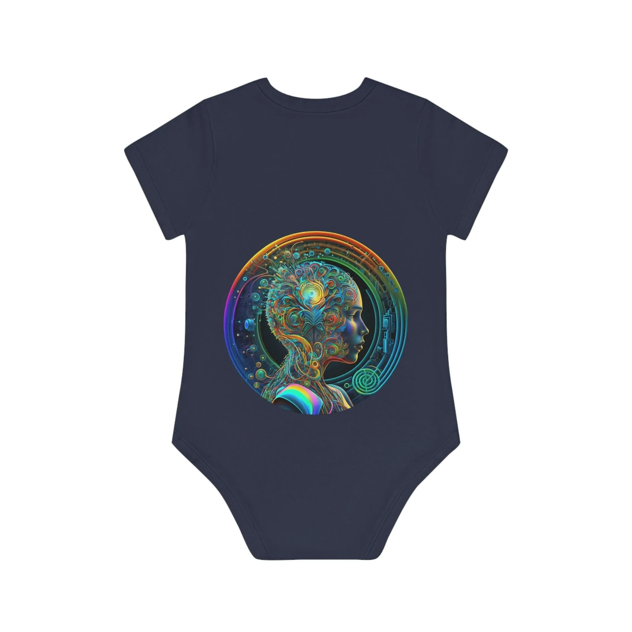 ,,INTELLIGENT" Baby Organic Short Sleeve Bodysuit