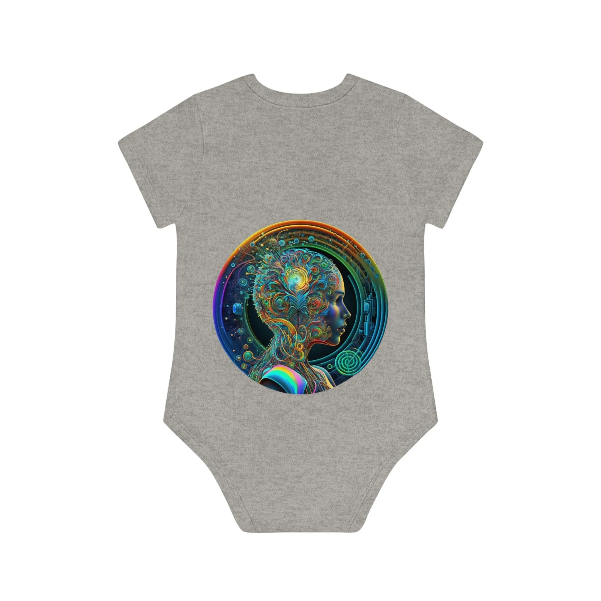 ,,INTELLIGENT" Baby Organic Short Sleeve Bodysuit