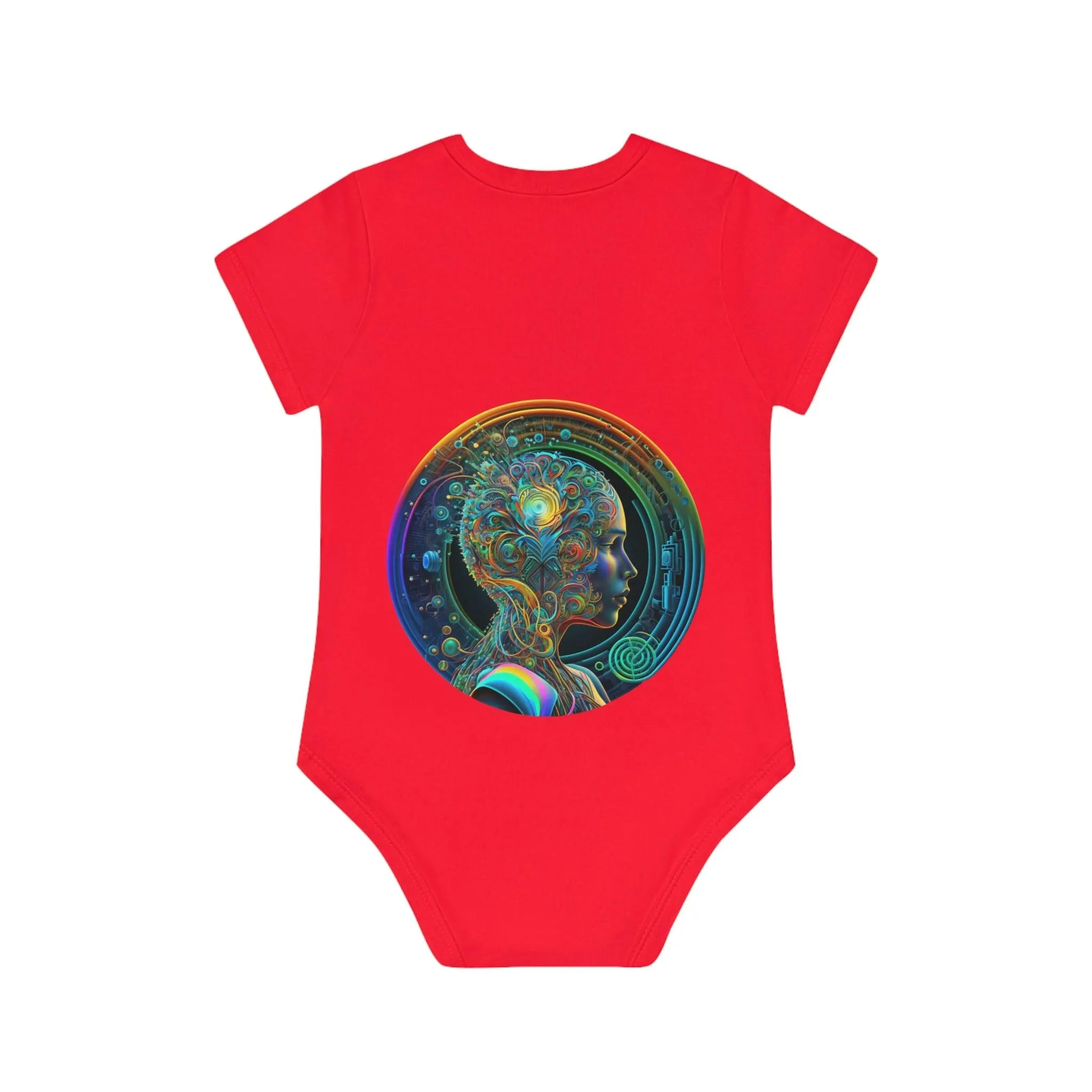 ,,INTELLIGENT" Baby Organic Short Sleeve Bodysuit