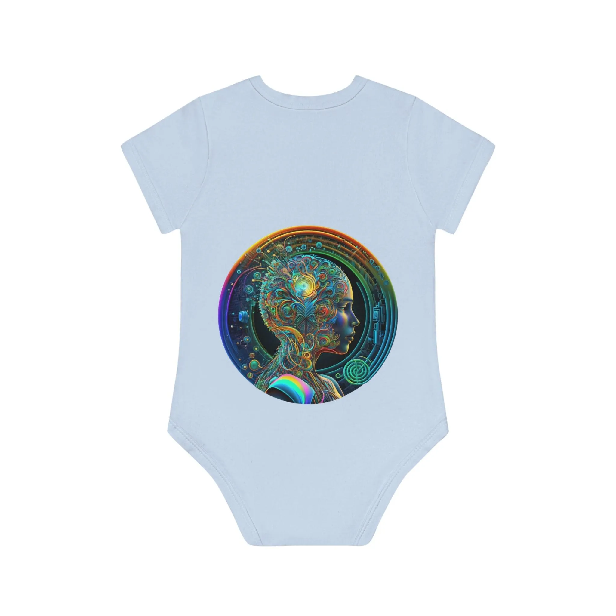 ,,INTELLIGENT" Baby Organic Short Sleeve Bodysuit