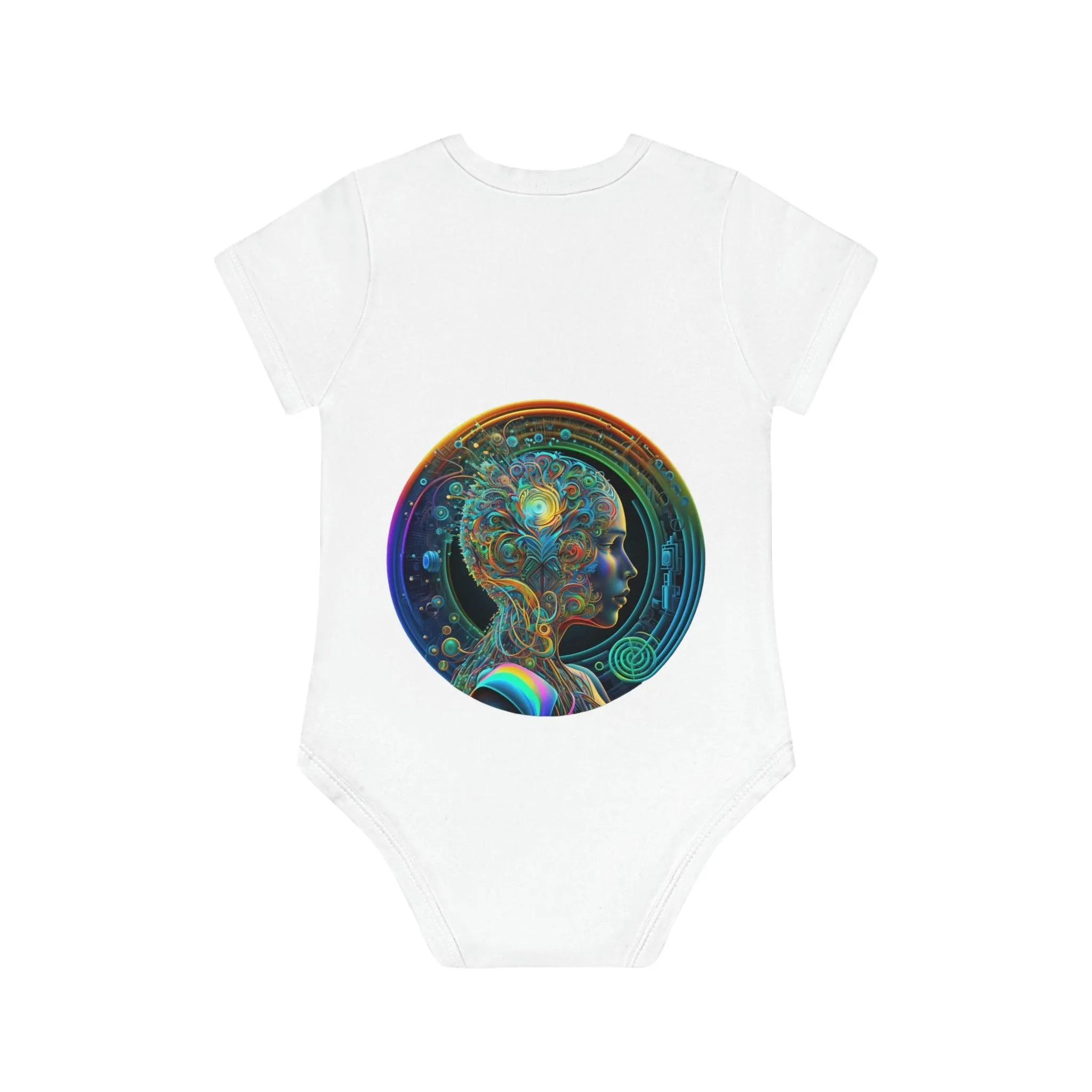 ,,INTELLIGENT" Baby Organic Short Sleeve Bodysuit