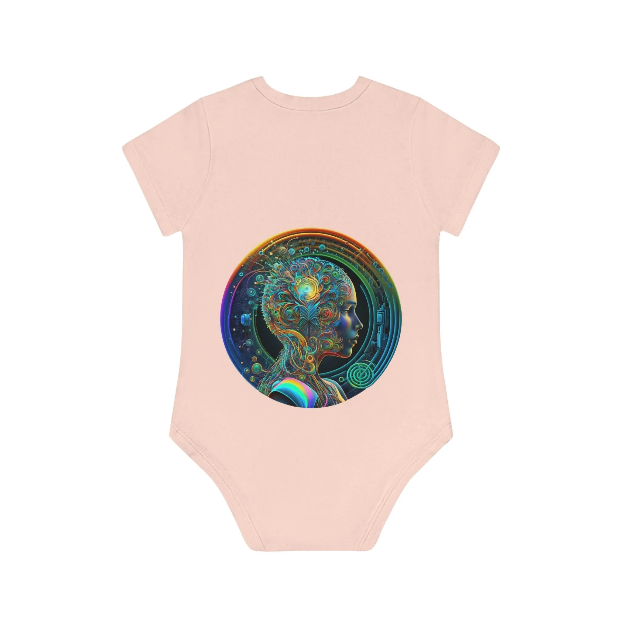 ,,INTELLIGENT" Baby Organic Short Sleeve Bodysuit