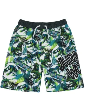 Jurassic World Logo Boys Green Swim Shorts