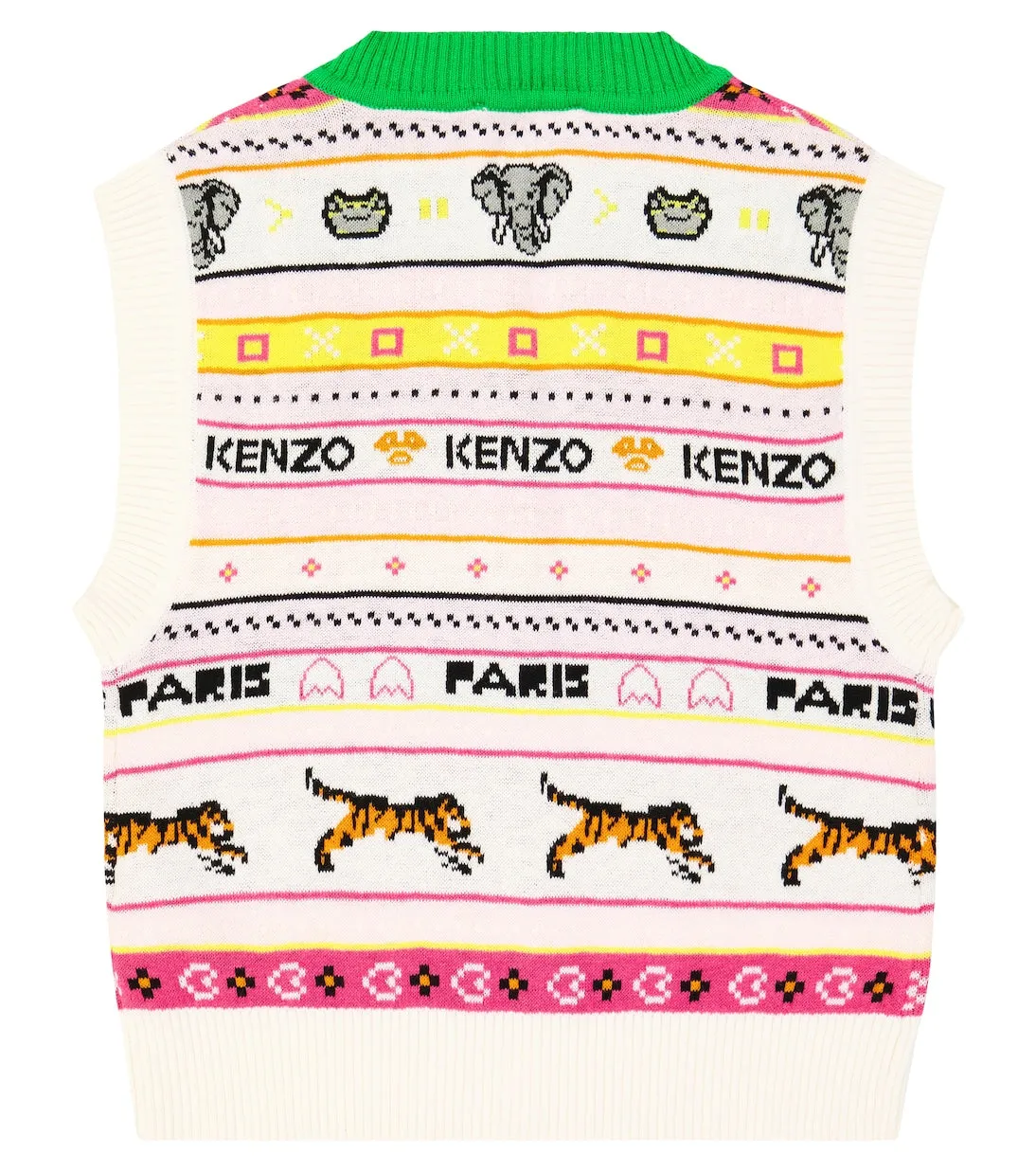 Kenzo Kids cotton blend vest, white