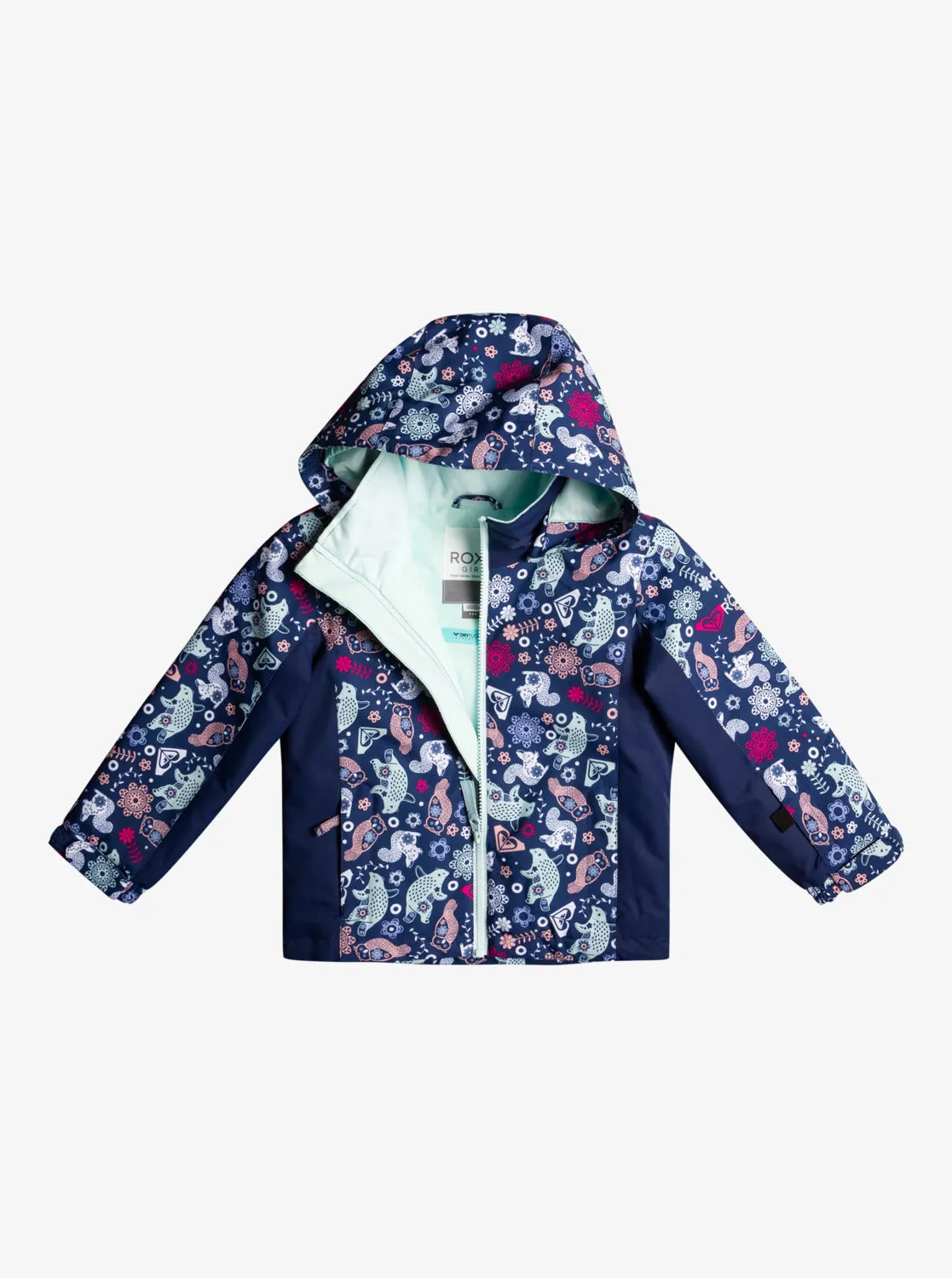 Kids Ski Jacket Roxy Snowy Tale Medieval Blue (Size 3 left)