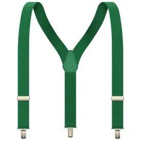 Light Green Slim Suspenders for Men & Women Boys & Girls Y-back Shape 1 inch wide